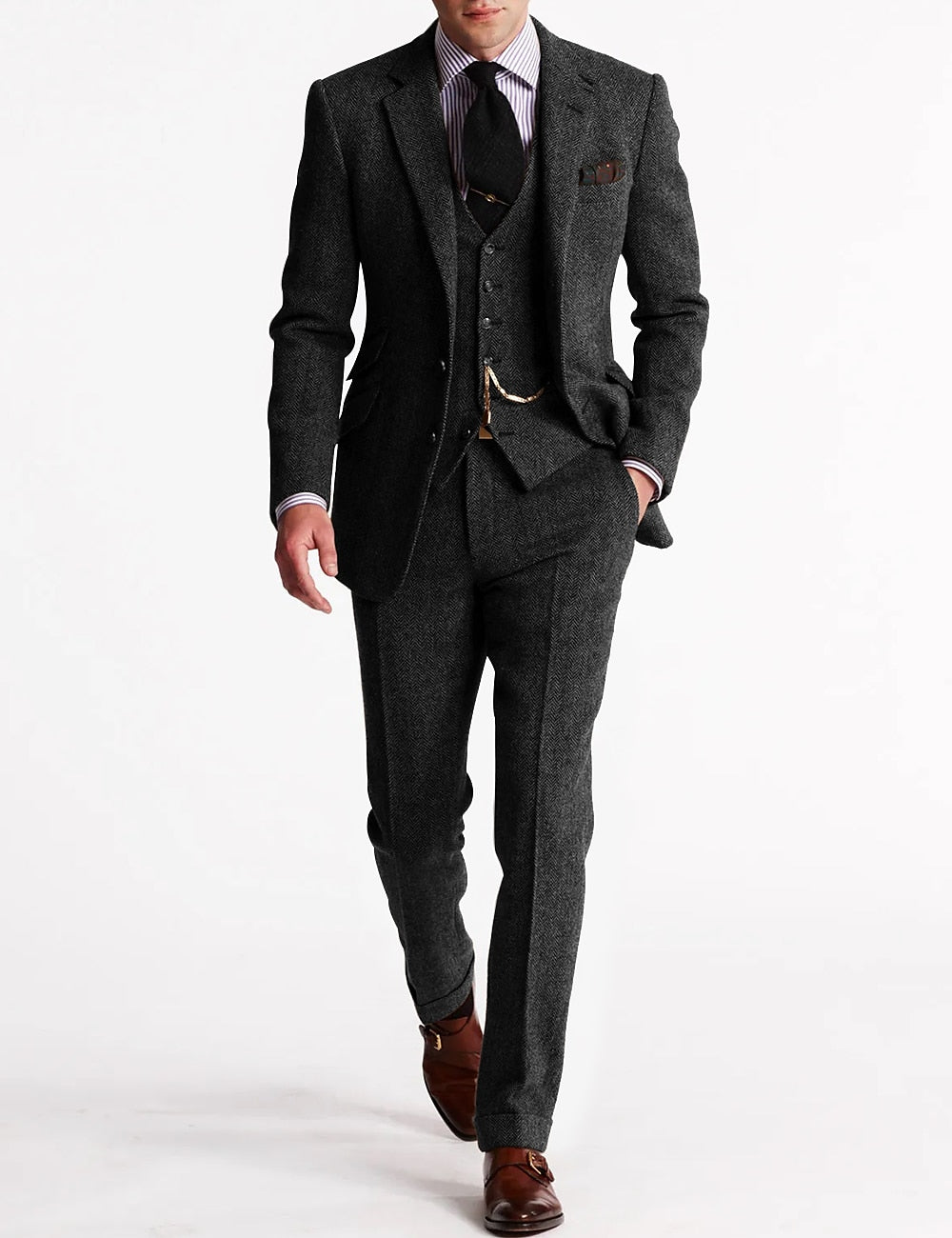 Amory | Herre Tre-delt Kostume – Raffineret Tweed