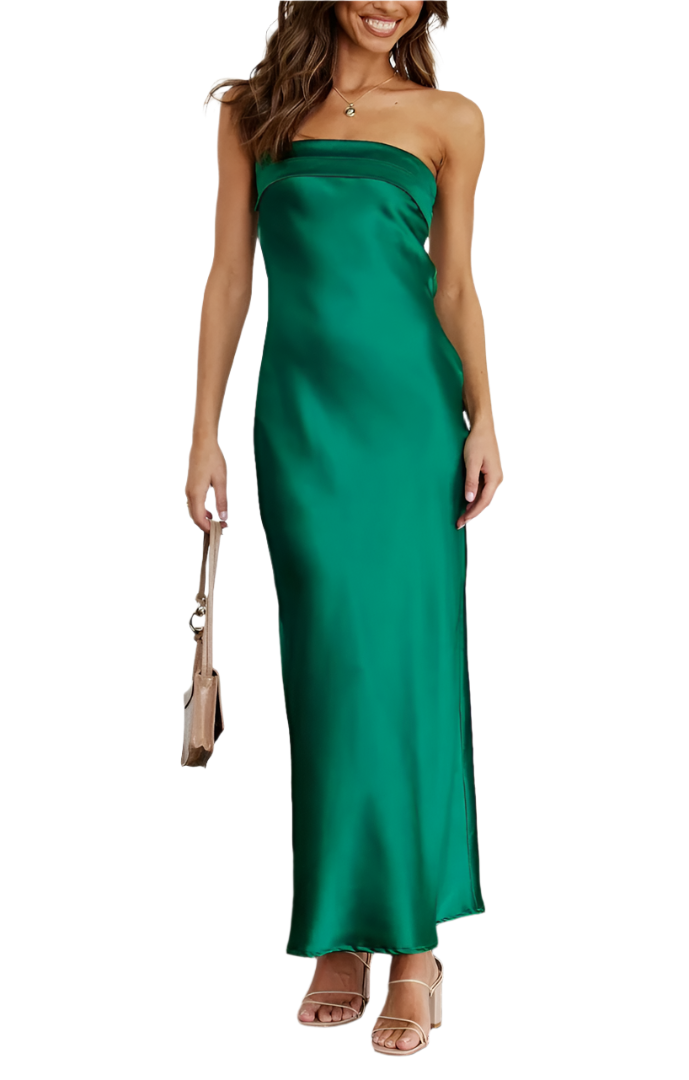 Ophelia | Lang Elegant Kjole Uten Stropper