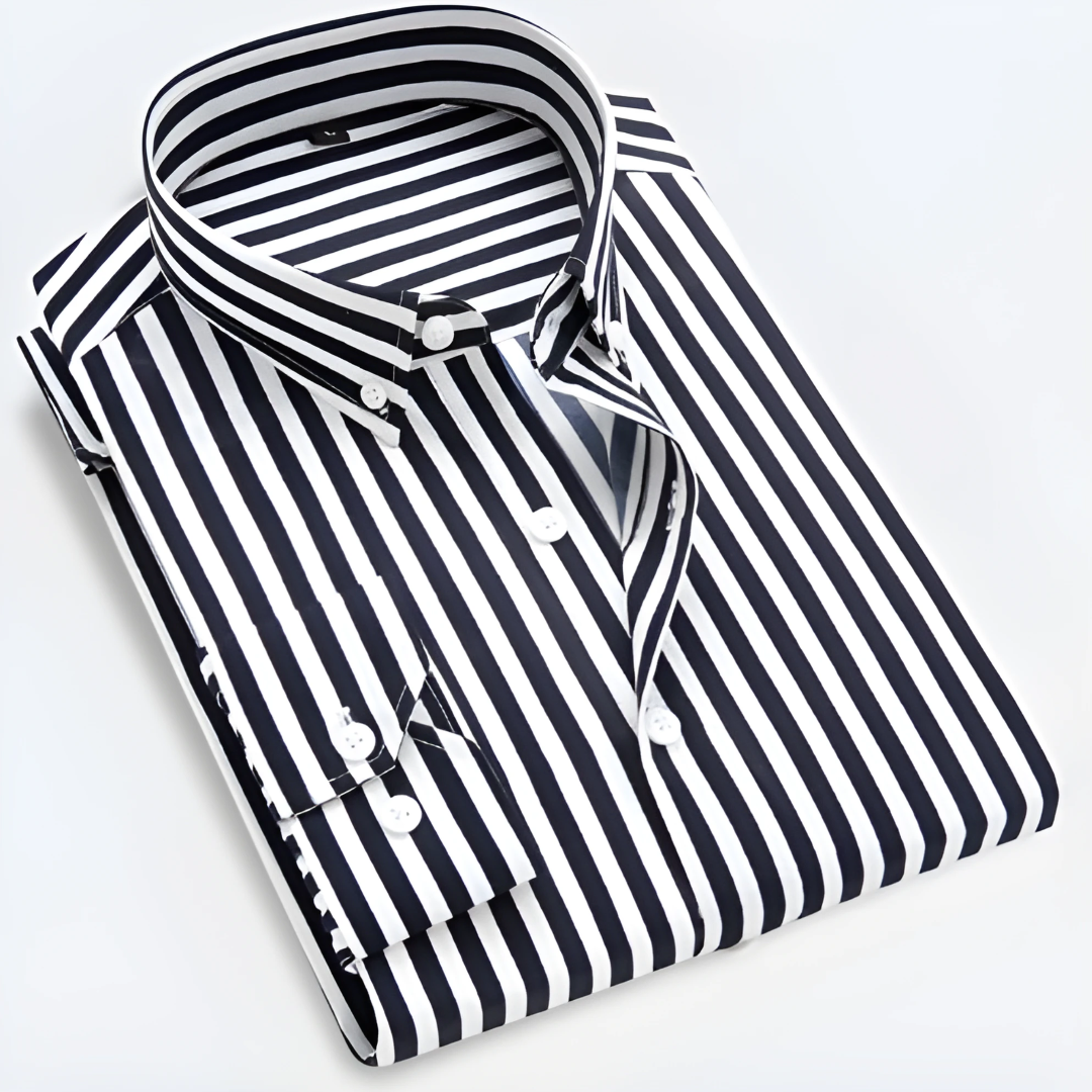 Idriss | Skjorte med Fine Striper – Slim Fit & Allsidig Stil