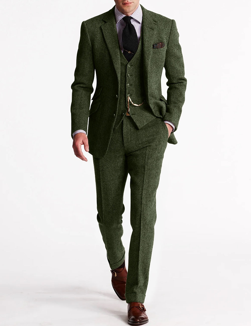 Amory | Herre Tre-delt Kostume – Raffineret Tweed