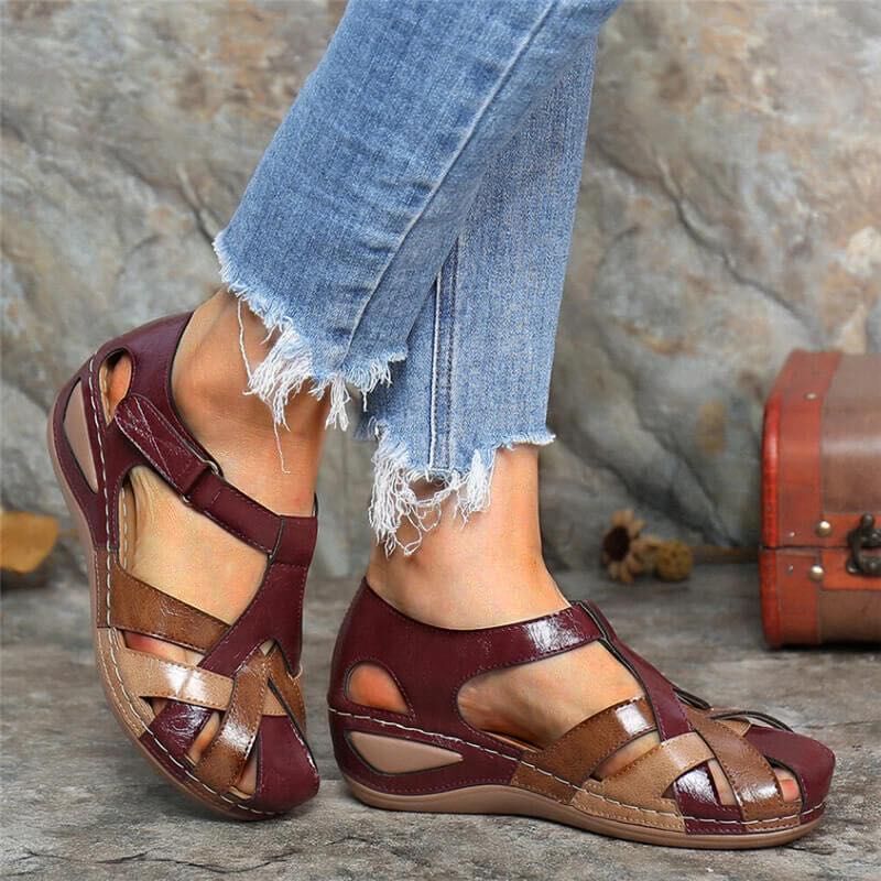 Alma | Sandalen mit gekreuztem Riemen – Vintage- und feminine Ausstrahlung