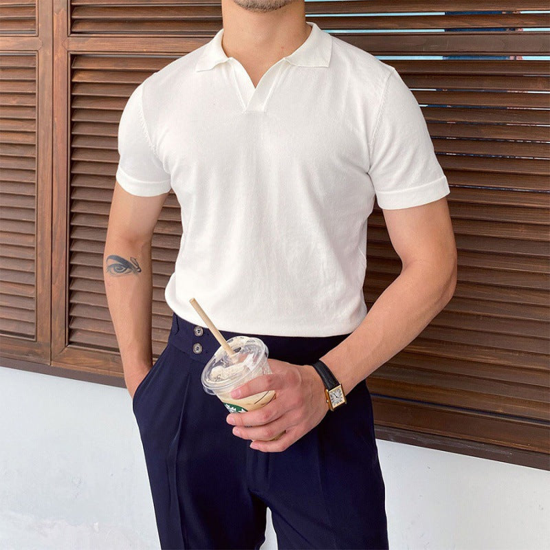 Divino | Polo Col V - Stile e Semplicità