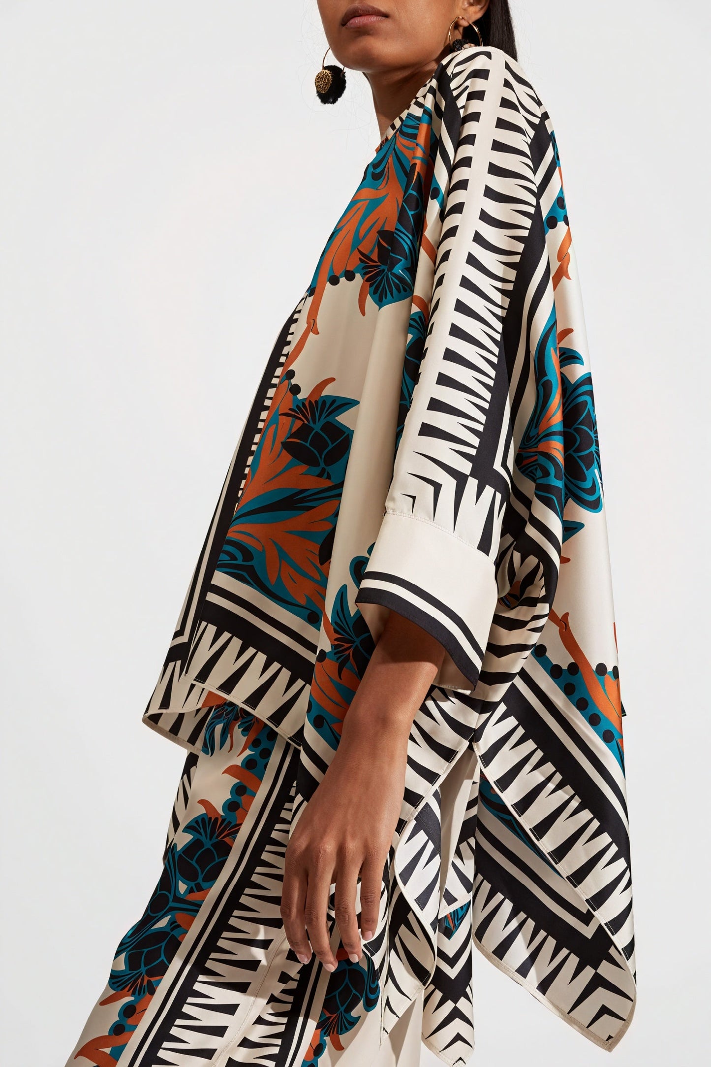 Inaya | Insieme Kimono – Stampa Bohemien e Pantaloni Ampi