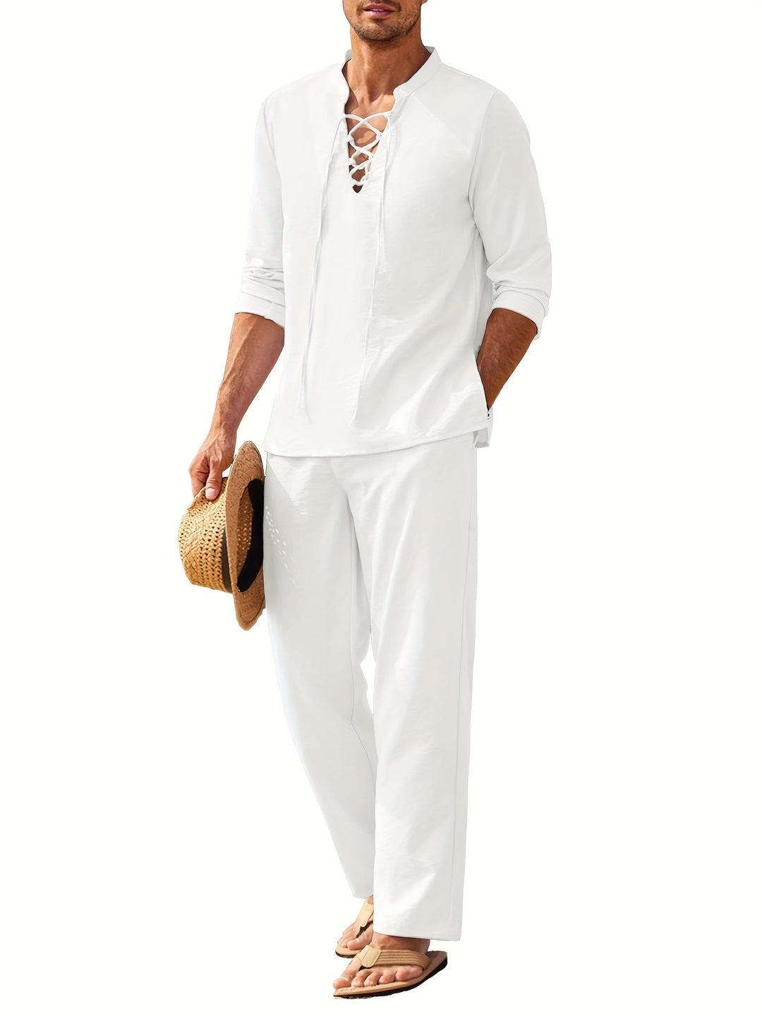 Nicolas | Set Boheemse Chic – Hoge Top & Vloeiende Broek