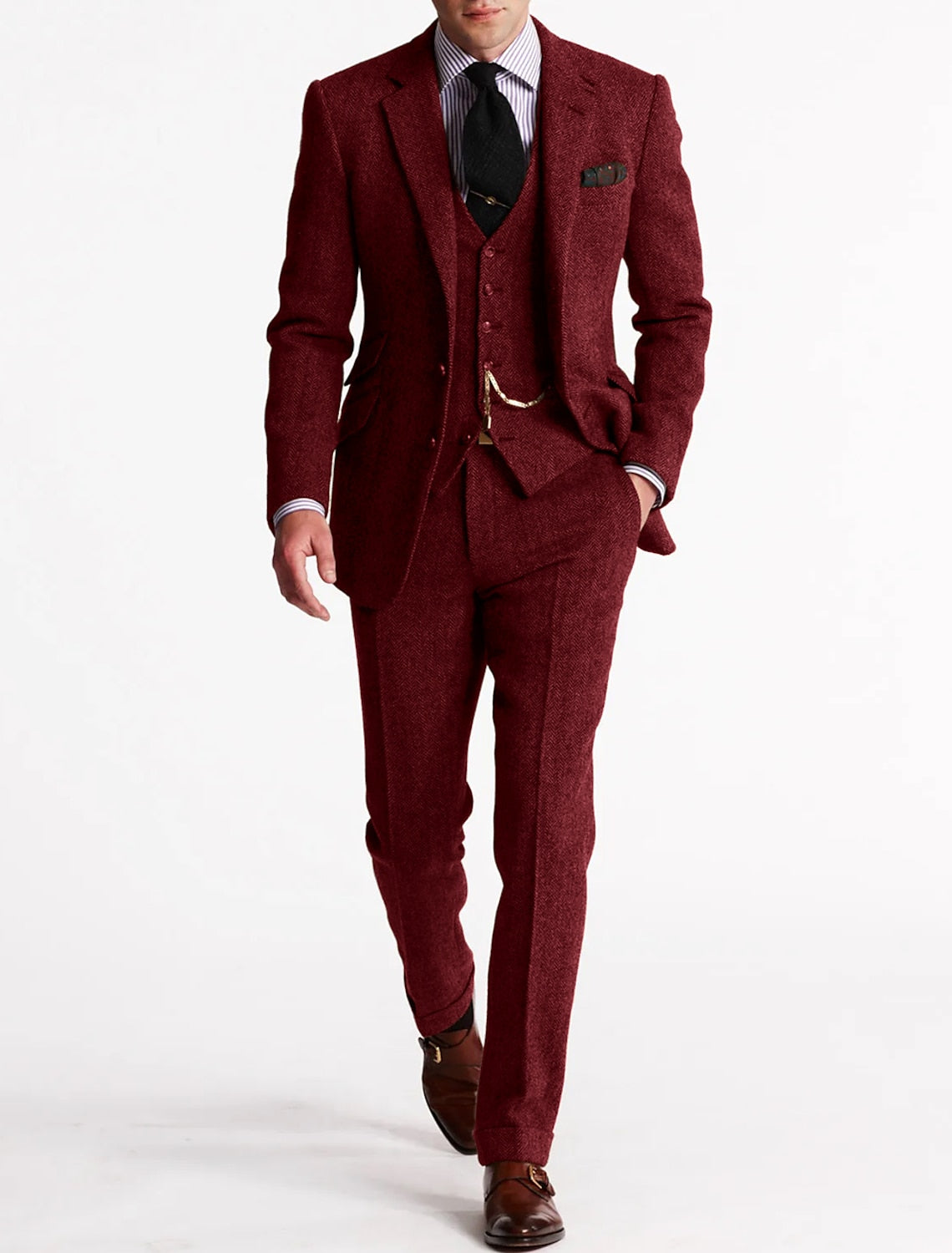 Amory | Herre Tre-delt Kostume – Raffineret Tweed