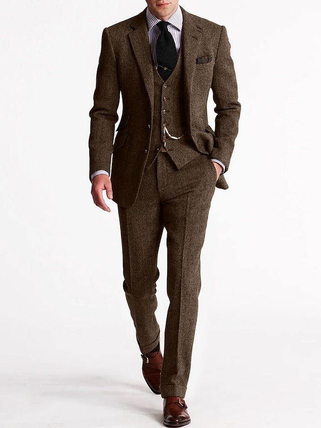 Amory | Herre Tre-delt Kostume – Raffineret Tweed