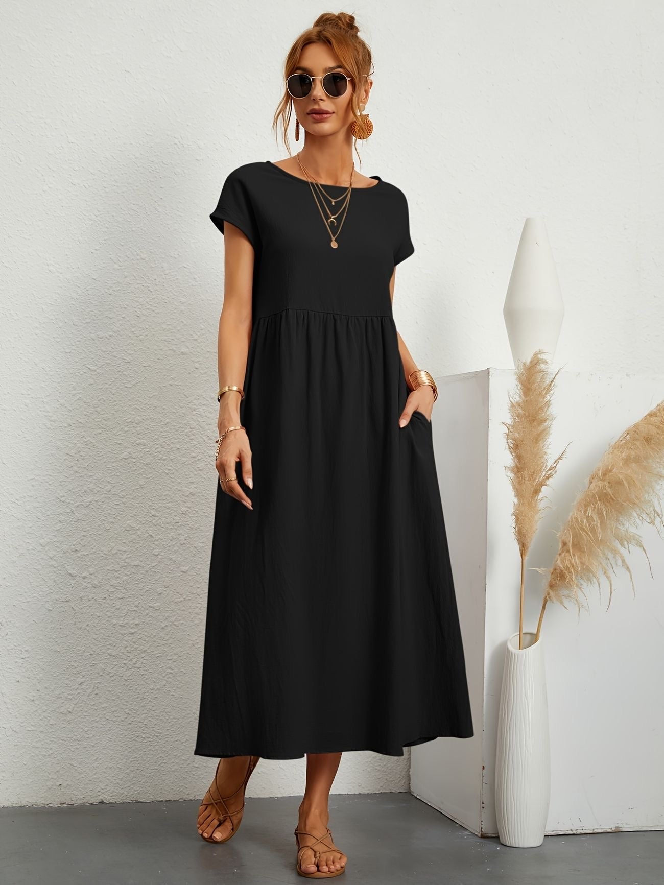 Elsa | Lang Kjole Dame For En Avslappet Eleganse