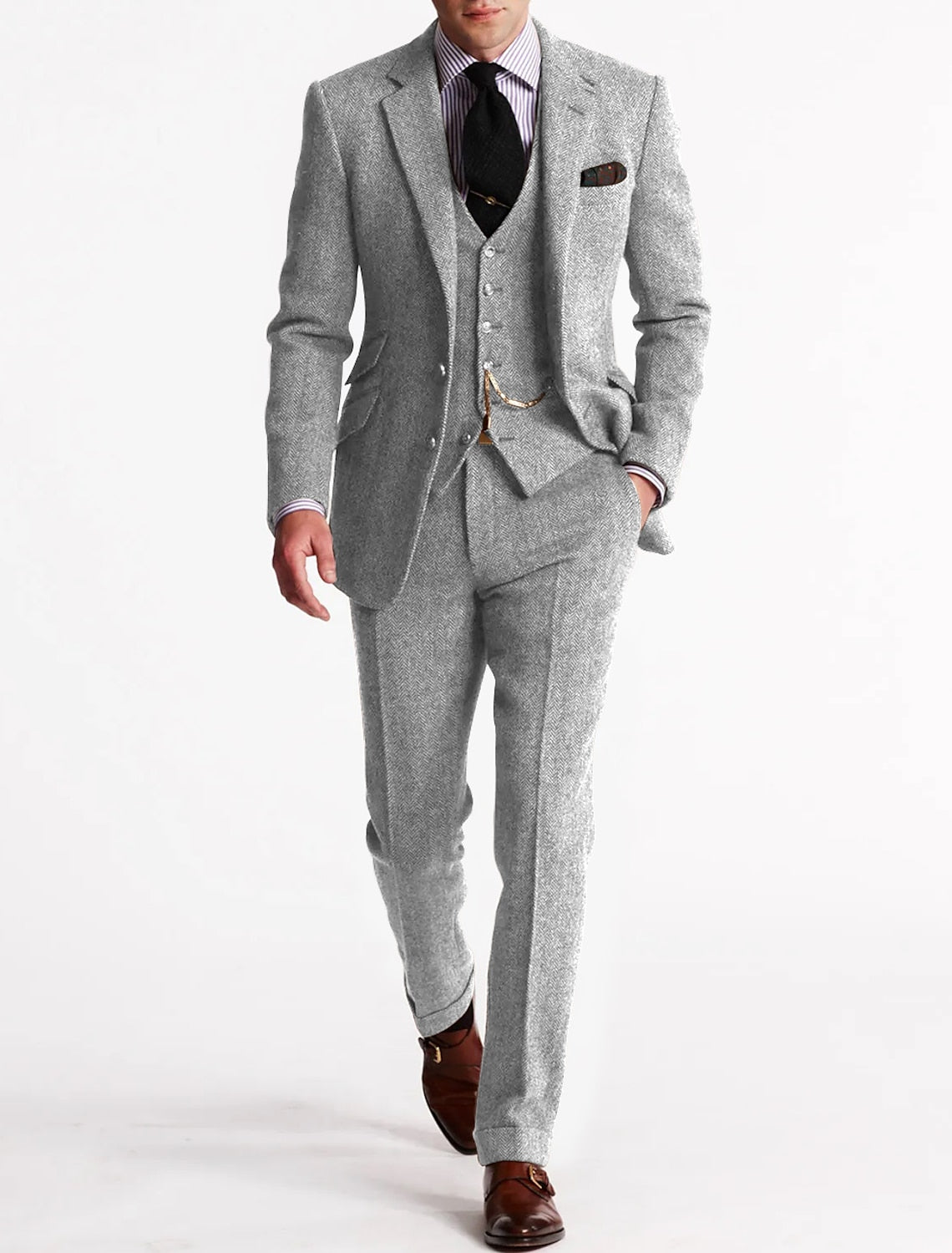 Amory | Herre Tre-delt Kostume – Raffineret Tweed