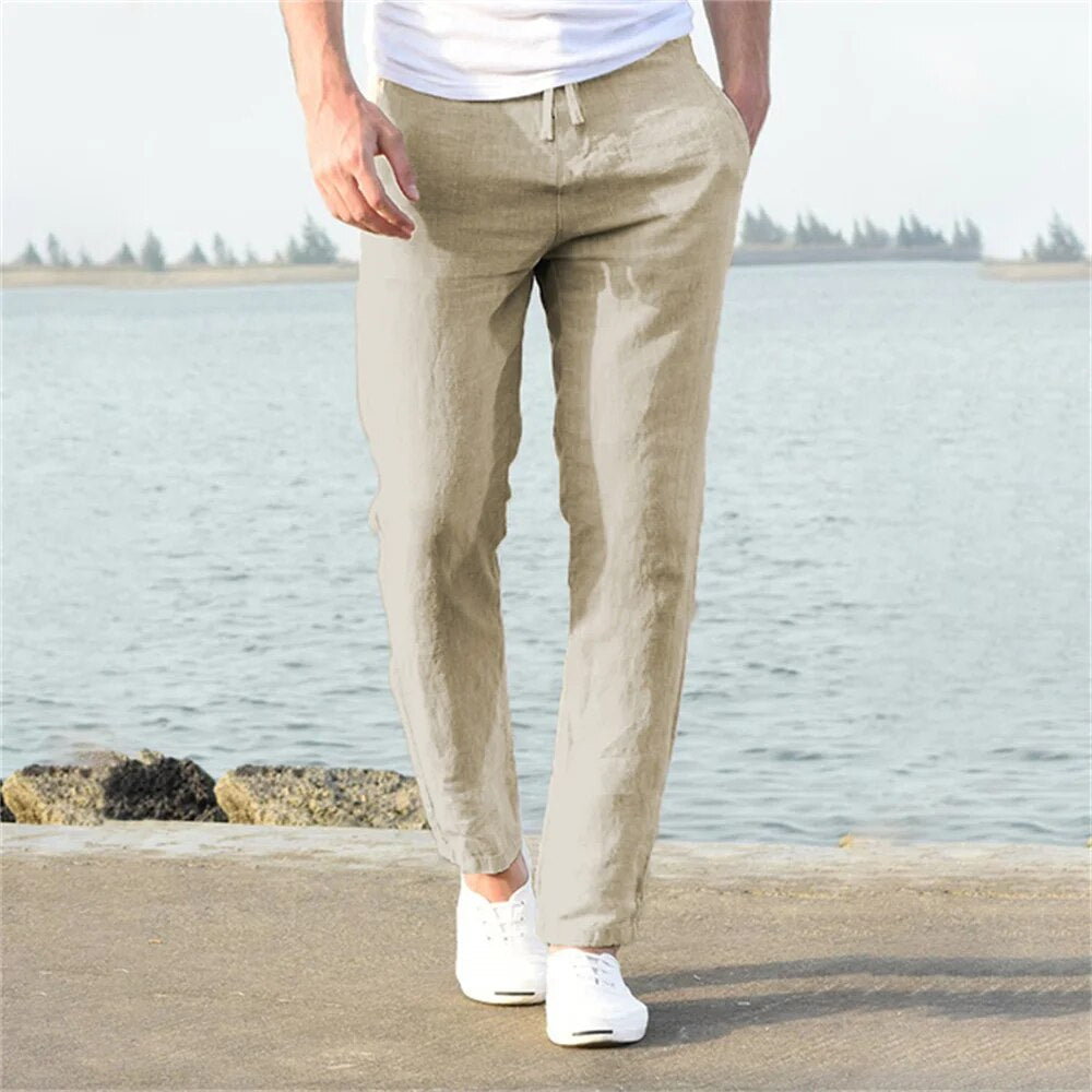 Walid | Pantalon Long Et Léger À Taille Élastique