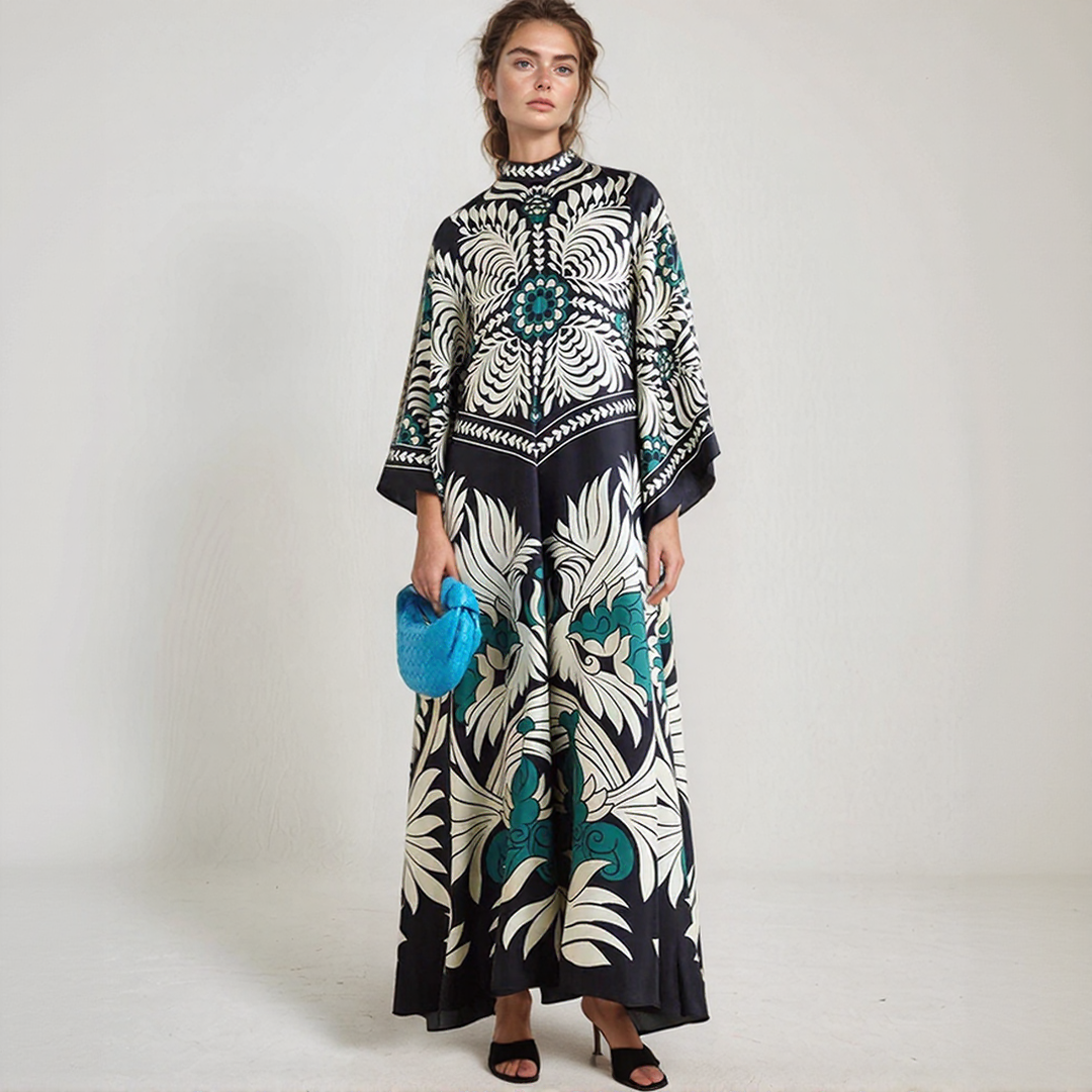 Djamila | Maxi Kaftan Mekko Boheemi – Rentoutunut ja Virtaava Eleganssi
