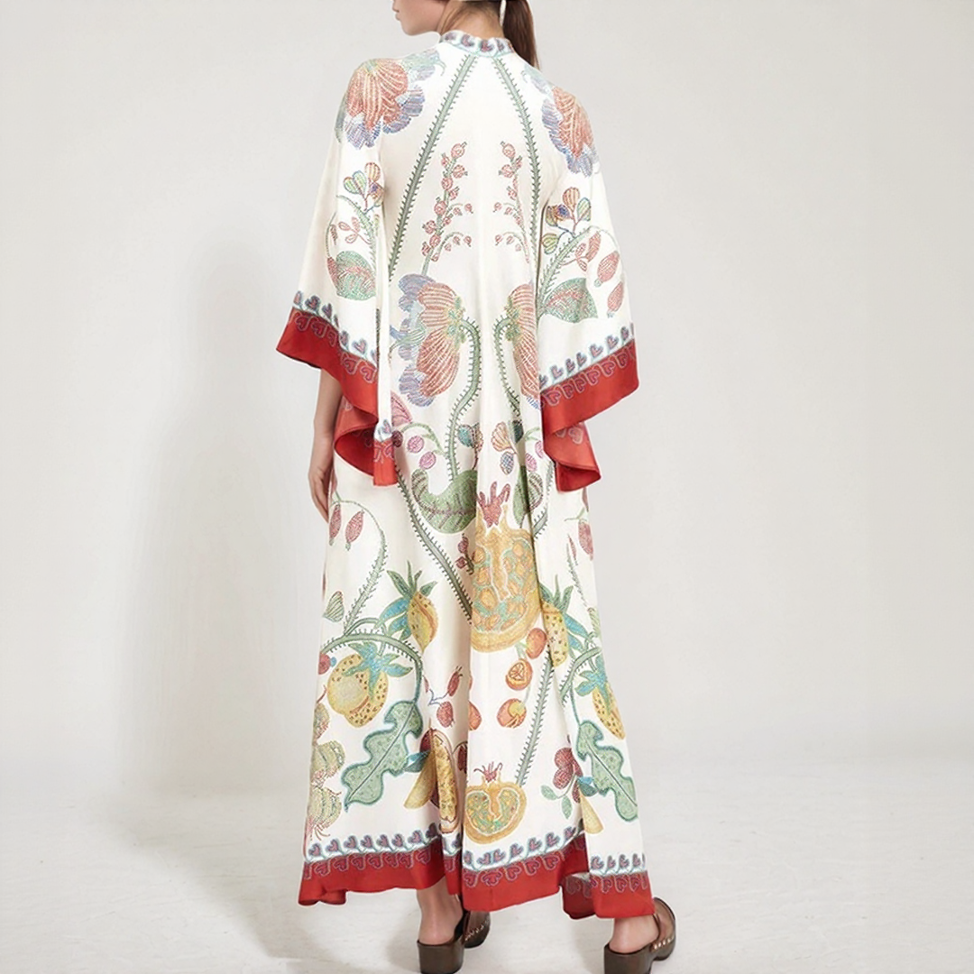 Djamila | Maxi Kaftan Mekko Boheemi – Rentoutunut ja Virtaava Eleganssi