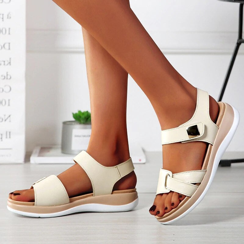 Élise | Sandalen mit Doppelriemen – Komfort und minimalistischer Stil