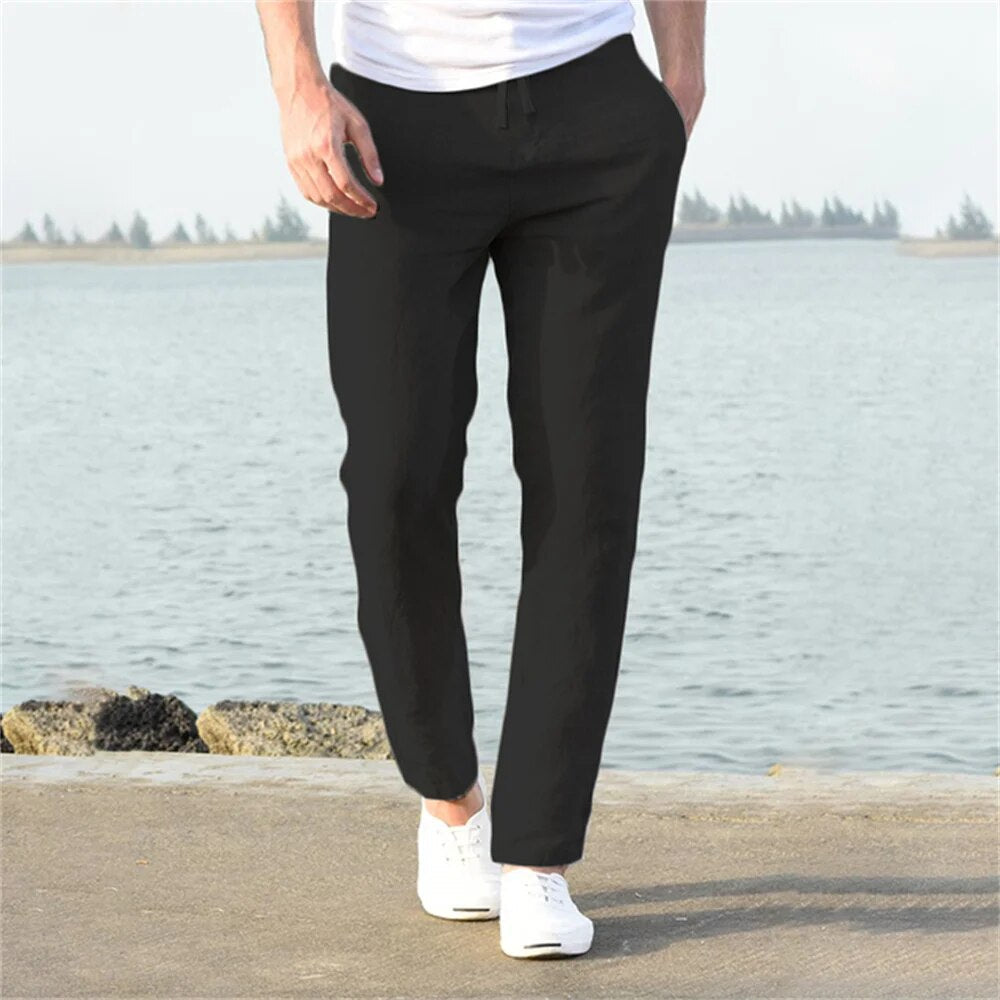 Walid | Pantalon Long Et Léger À Taille Élastique