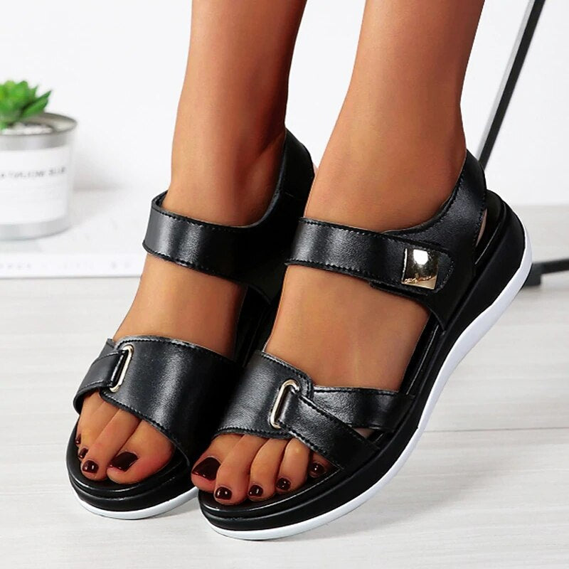 Élise | Sandalen mit Doppelriemen – Komfort und minimalistischer Stil