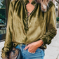 Viviane | Blusa Elegante Donna – Collo Arricciato e Bottoni Chic 