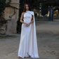Jade | Lang Festkjole Med Drapering 