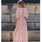 Tanya | Robe Longue Fendue – Élégance Douce Et Allure Romantique