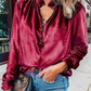 Viviane | Blusa Elegante Donna – Collo Arricciato e Bottoni Chic 