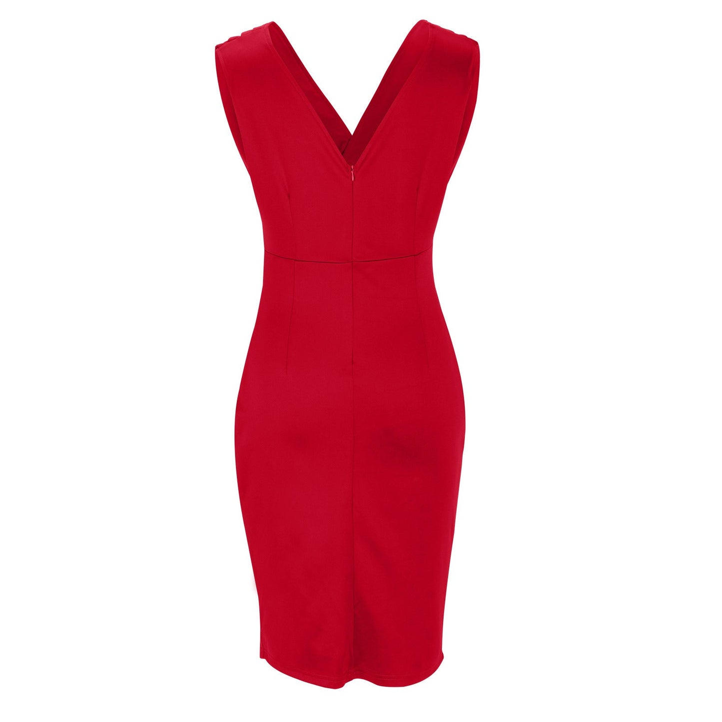 Elora | Abito Midi Elegante – Scollatura a V e Taglio Sottile Fisarmonica 