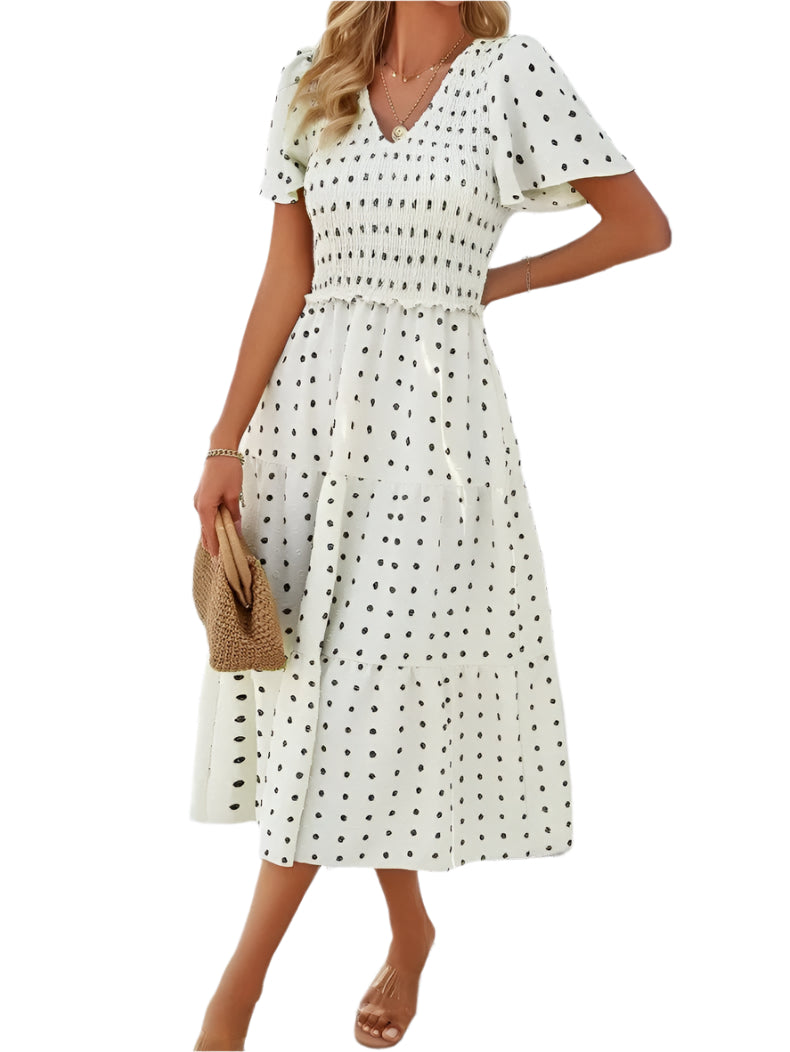 Sophie | Chic Bohemian Dress with Short Sleeves 