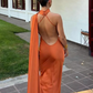 Jade | Lang Festkjole Med Drapering 