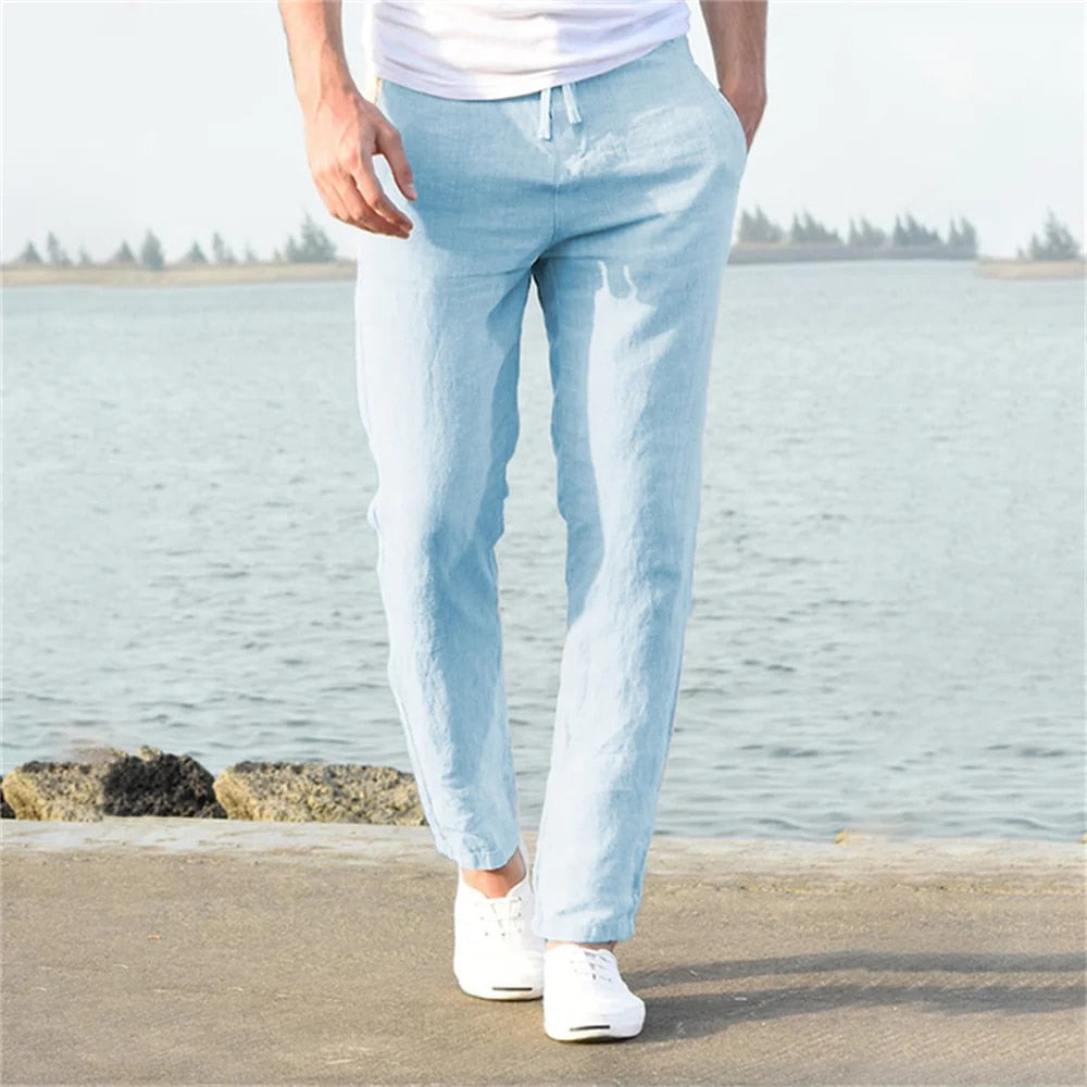 Walid | Pantalon Long Et Léger À Taille Élastique