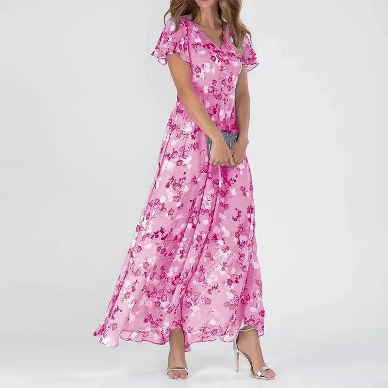 Lénaëlle | Długa Sukienka Boho – Styl Eteryczny i Wysmuklona Sylwetka 