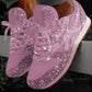 Wiam-Pink | Shiny Casual Shoes – Everyday Style with a Sparkling Touch 
