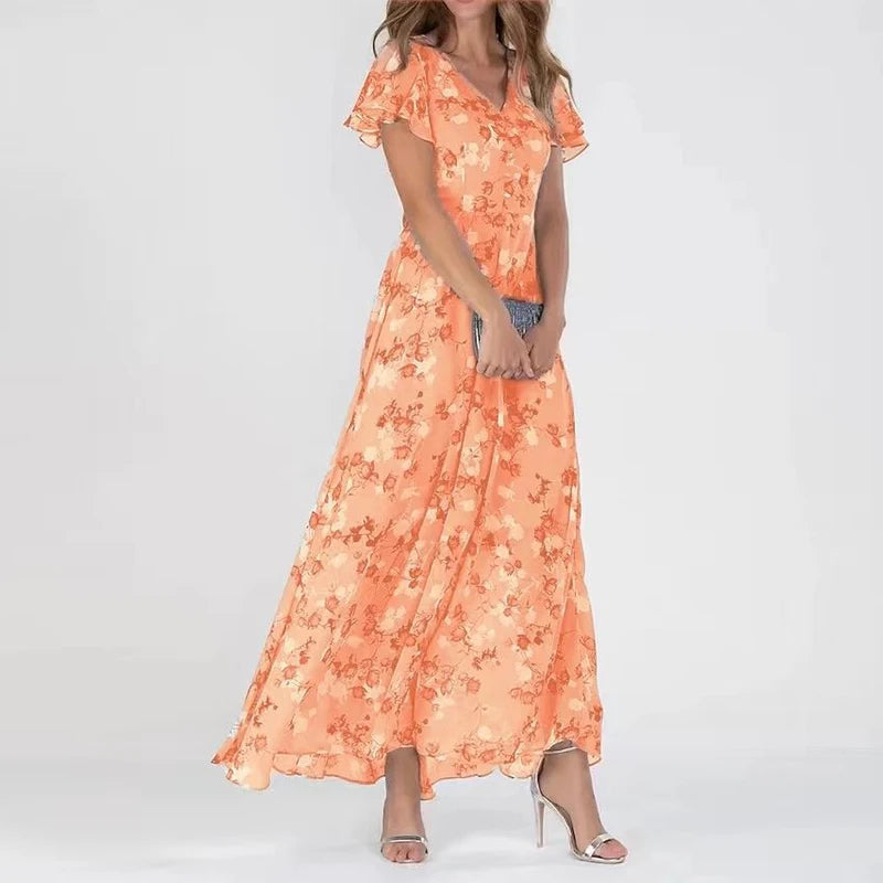 Lénaëlle | Długa Sukienka Boho – Styl Eteryczny i Wysmuklona Sylwetka 