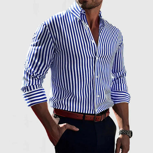 Sylvestre | Cămașă Bărbați Rayată – Stil Clasic și Modern 