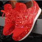 Wiam-Pink | Shiny Casual Shoes – Everyday Style with a Sparkling Touch 