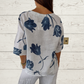 Jeanne | Blouse Florale Élégante – Boutonnage Central Et Manches Courtes