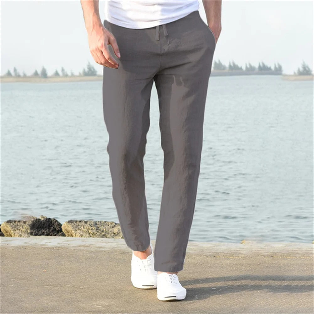 Walid | Pantalon Long Et Léger À Taille Élastique