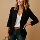 Élise | Blazer i färg med lång och elegant skärning 