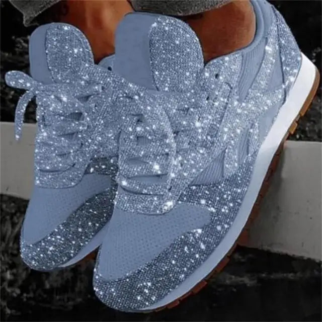Wiam-Pink | Shiny Casual Shoes – Everyday Style with a Sparkling Touch 
