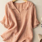 Perla | Elegant Kort Skjorte – Retro Stil Og Delikate Detaljer 