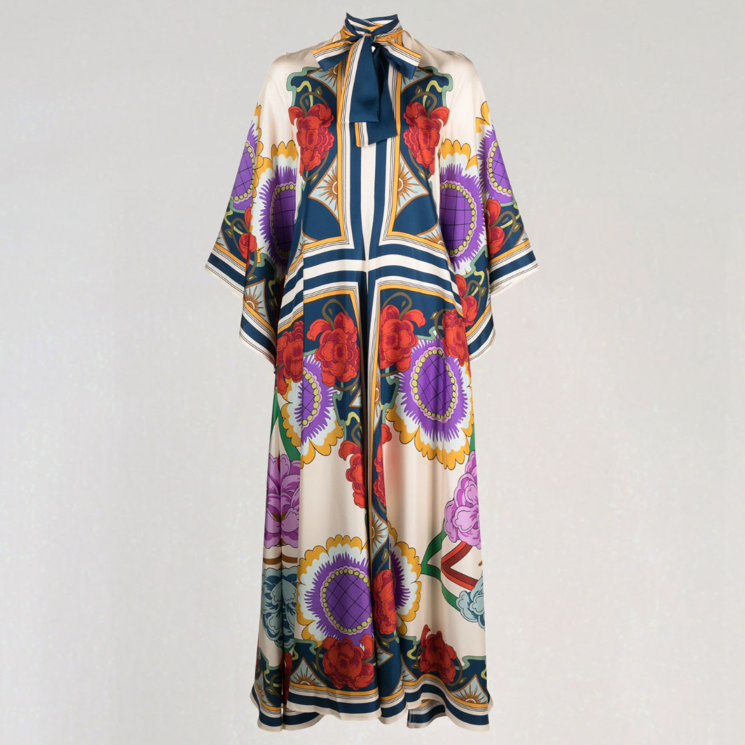 Djamila | Maxi Kaftan Mekko Boheemi – Rentoutunut ja Virtaava Eleganssi 