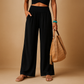 Gwenaëlle | Pantalon Large Taille Haute Et Style Décontracté