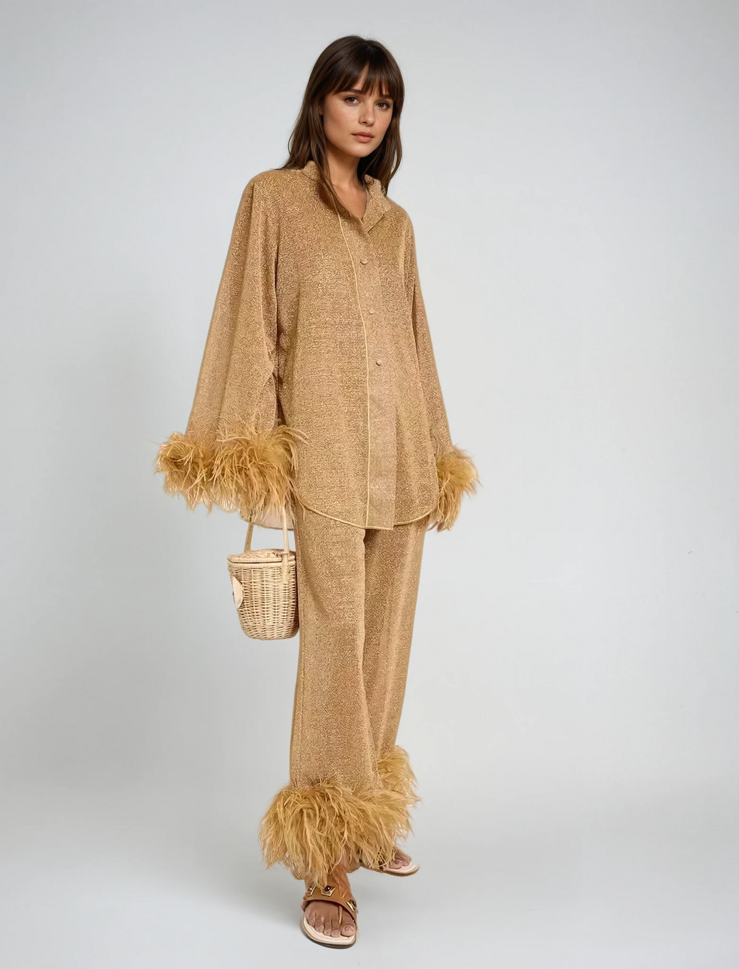Oceana | Women's Set – Feather Detail and Trendy Style 