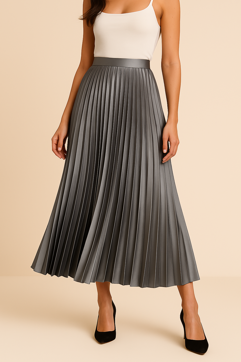Céline | Gonna Plissettata Alta in Vita – Eleganza e Silhouette Sublimata 