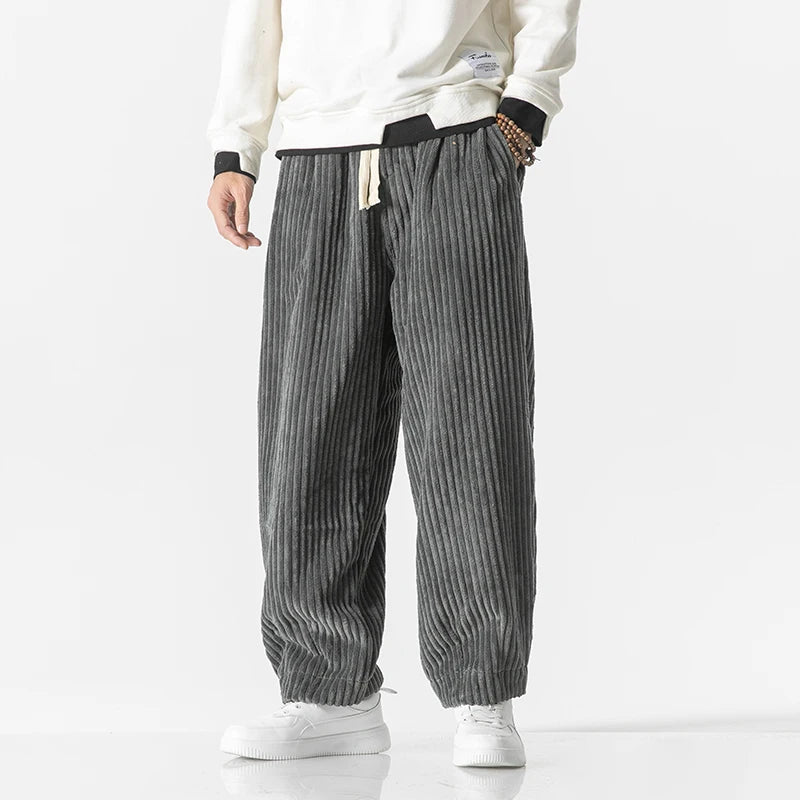 Théo | Pantalon Japonais En Tissu Côtelé
