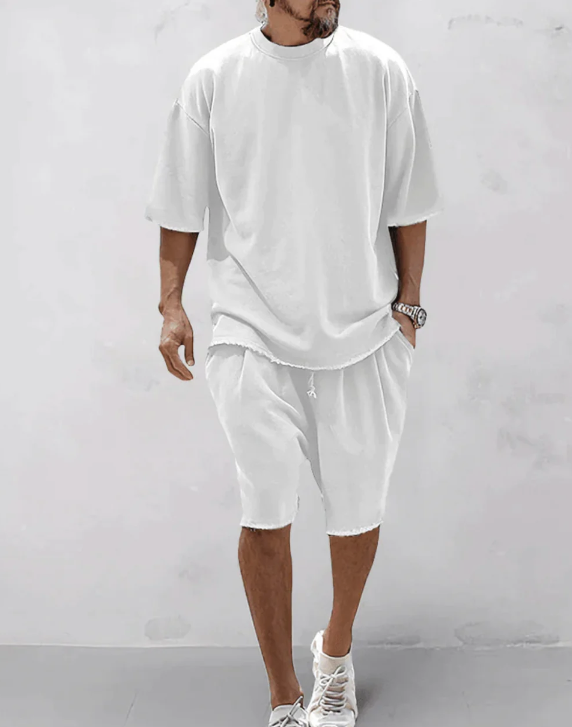 Adrien|Souprava oversized trička a šortek pro pohodlný a stylový vzhled 