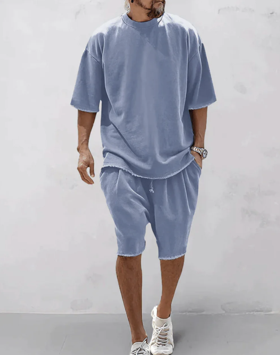 Adrien|Souprava oversized trička a šortek pro pohodlný a stylový vzhled 