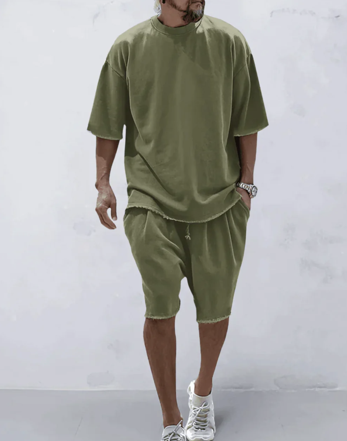 Adrien|Souprava oversized trička a šortek pro pohodlný a stylový vzhled 
