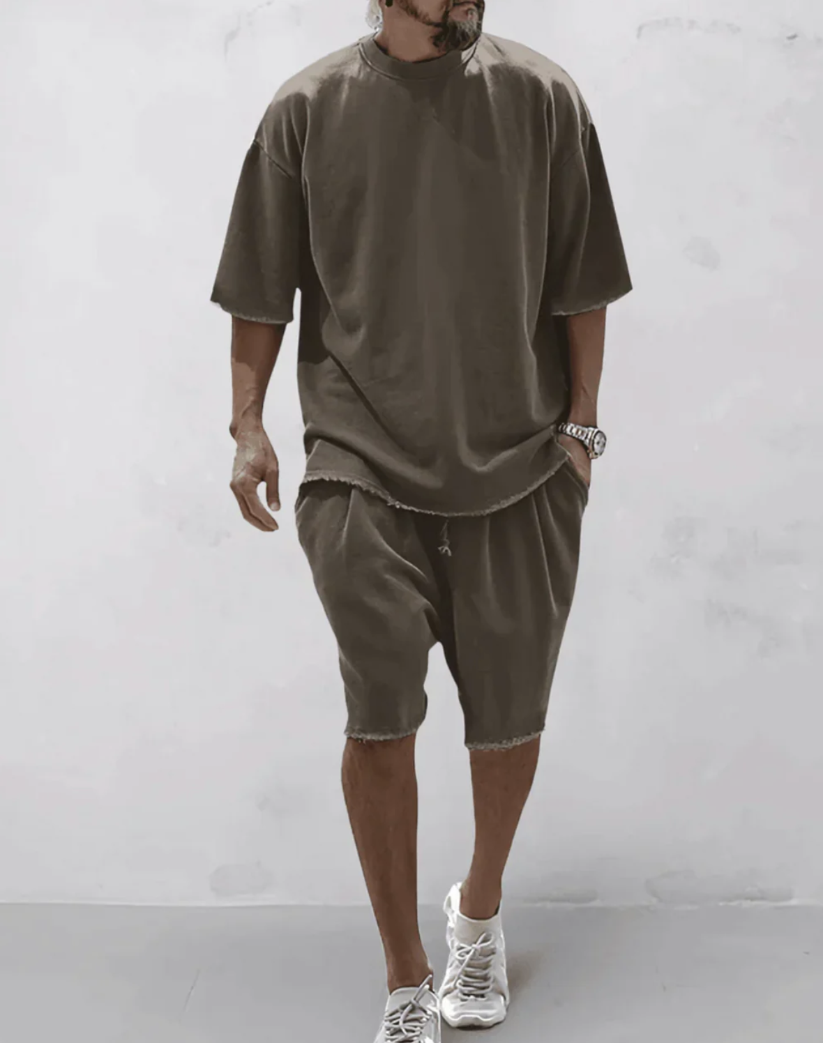 Adrien|Souprava oversized trička a šortek pro pohodlný a stylový vzhled 