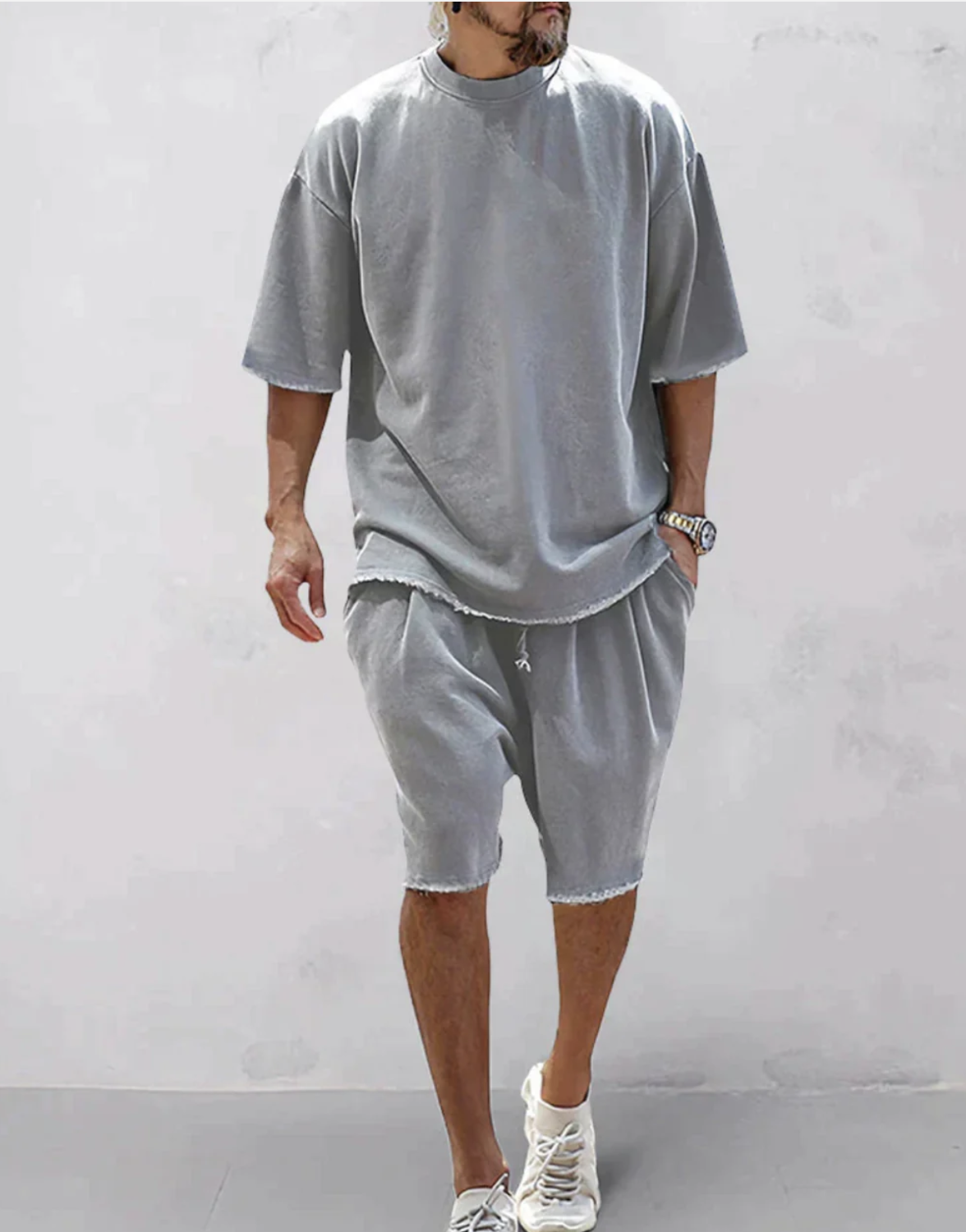 Adrien|Souprava oversized trička a šortek pro pohodlný a stylový vzhled 