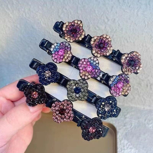 Josée | Elegant Flower Rhinestone Hair Barrette 