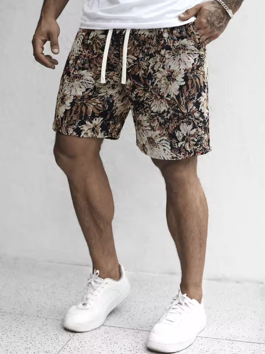 Thomas|Kurze Blumen Sommer Herren Stil Bequem 