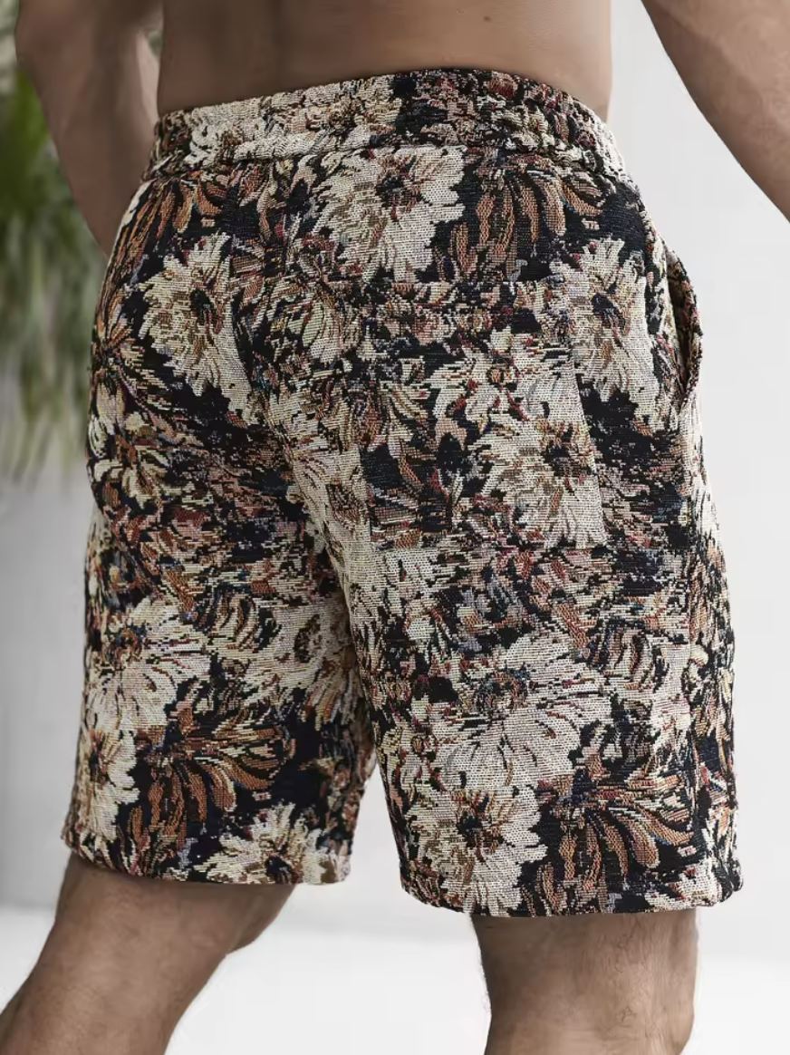 Thomas|Kurze Blumen Sommer Herren Stil Bequem 